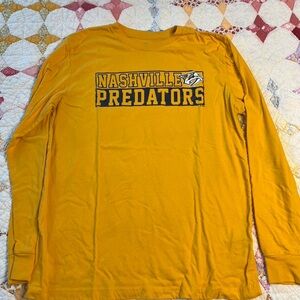 NHL Nashville Predators Gold Long Sleeve Tee